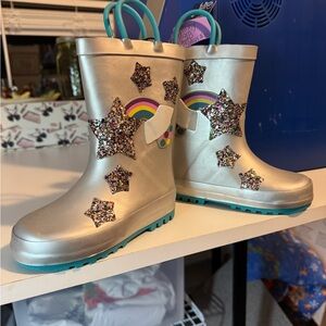 Glitter Star Kids Rain Boots